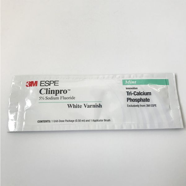 3M ESPE Dental Light Cure Unit 5% Sodium Fluoride White Varnish Mint Flavor