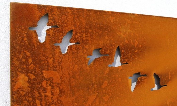 Промышленное домашнее искусство стены птиц металла стали Corten стены металла гусынь украшения