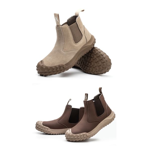 Suede Leather Chelsea Safety Shoes Steel Toe Safety Boots Kevlar Work Shoes Slip-Resistant Rubber Work Boots For Industrial Work