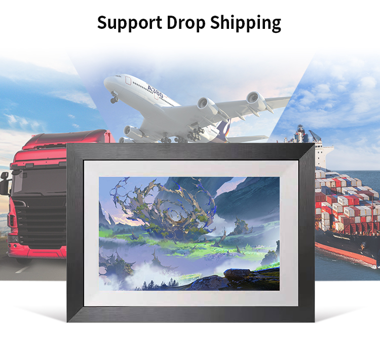 экранного дисплея lcd рамки искусства бумажника wifi 10,1 дюймов рамка nft фото секретного цифровая