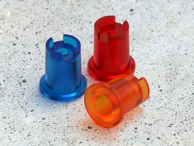 Прозрачная крышка хвостовой крышки с пуговицей (POA) (1*8) No.22727-C