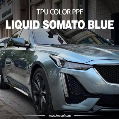 Liquid Somato Blue TPU Color PPF Car Colored Decorative Film 7.5mil K-008