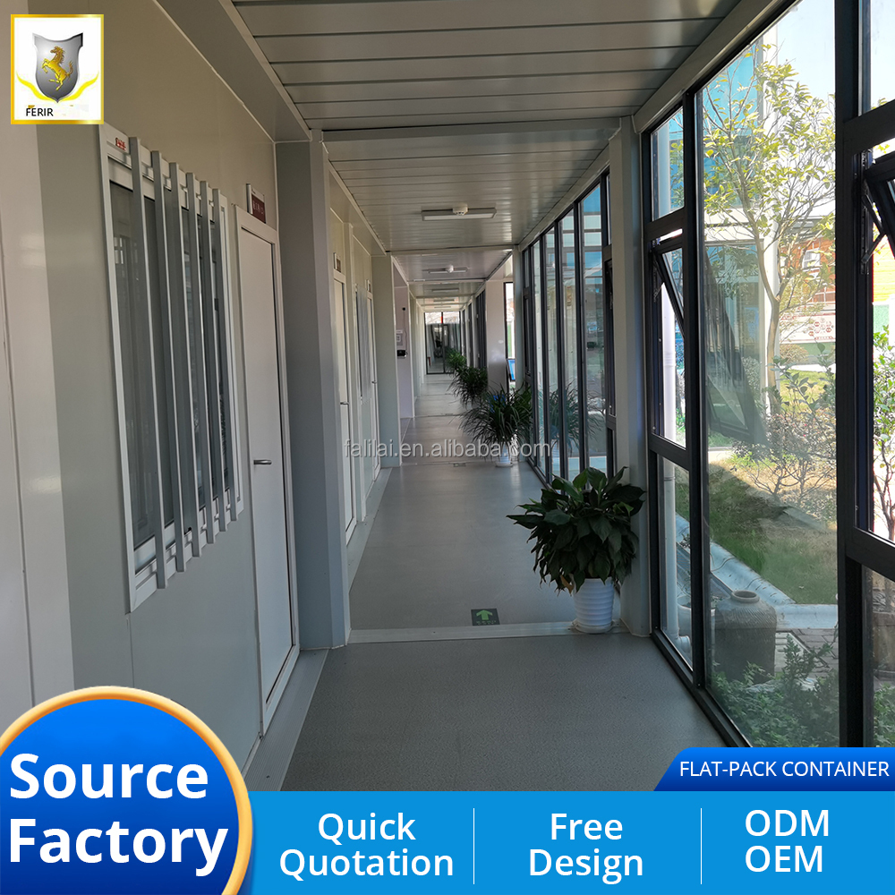 Mobile Container Room Portable Office Turnkey Project Prefabricated Container Home Modular Steel Frame with Glasses Houses