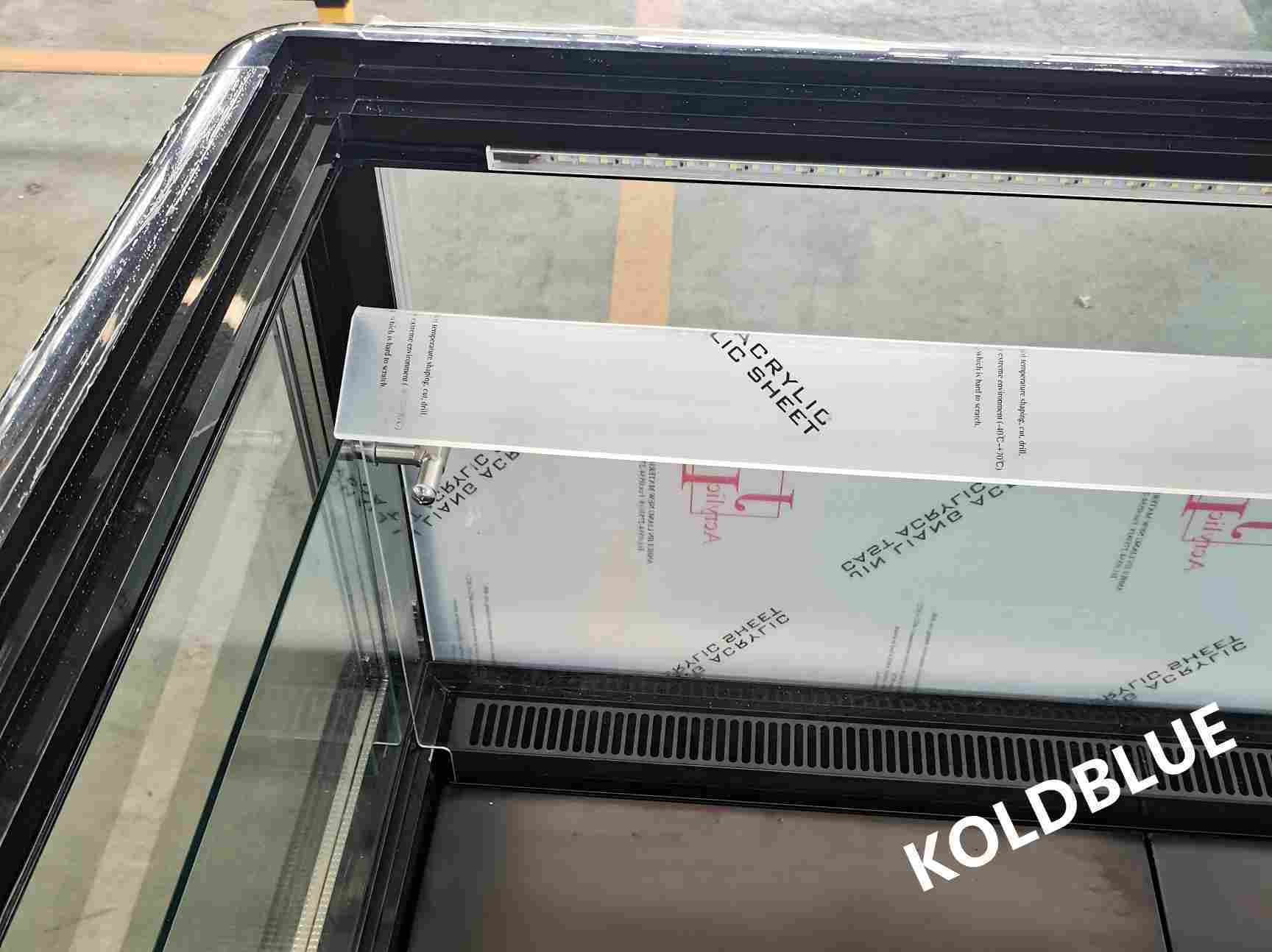 Ultra-High Glass Window Island Freezer With Chiller & Freezer Convertible