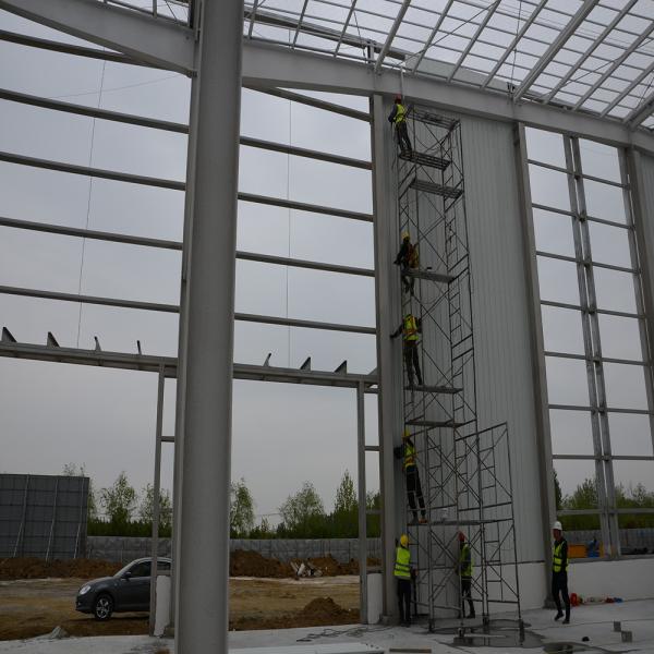 Aluminum Alloy Windows Eco-friendly Design Perfect Combination Fabricated Steel Building