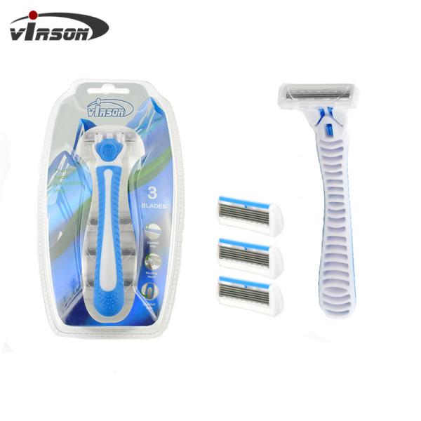 Manufacture Cheap Wholesale Oem Shaving Razor Men 3-6 Blades Disposable Razor Pack for Men with Razor Head Refills