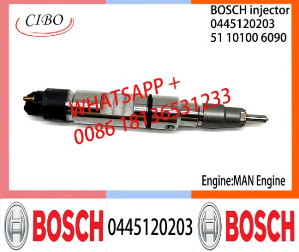 Conjunto original 0445120203 do injetor de combustível 51101006090 de BOSCH 0445120203 51101006090 para o HOMEM