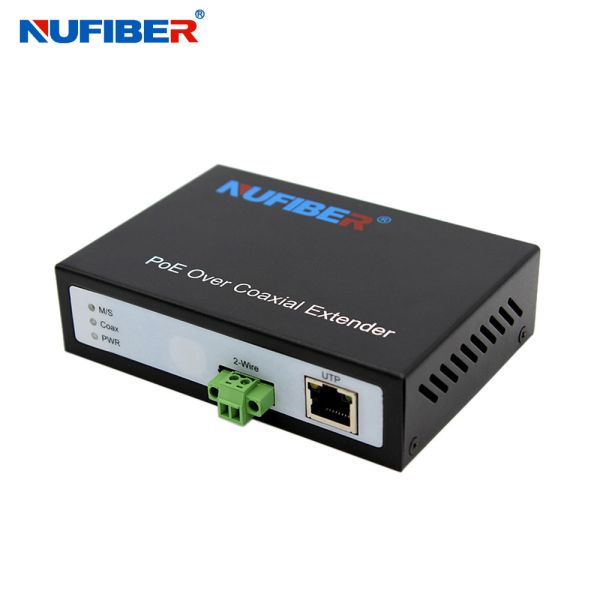 POE Function Ethernet Over Coaxial Extender , 2 Wire Lan Extender