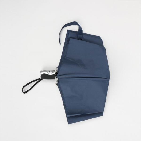 21 inch blue auto open close umbrella with velcro on tie wap for men