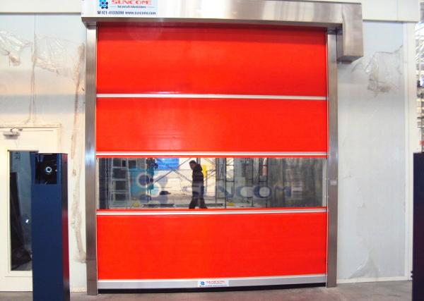 Industrial mais forte anti - vento tubo portas de alta velocidade rolante persianas