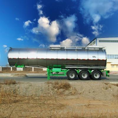 42000L 28t Insulated Carbon Steel Tanker Semi Trailer 3 Axles For Crude Oil Bitumen