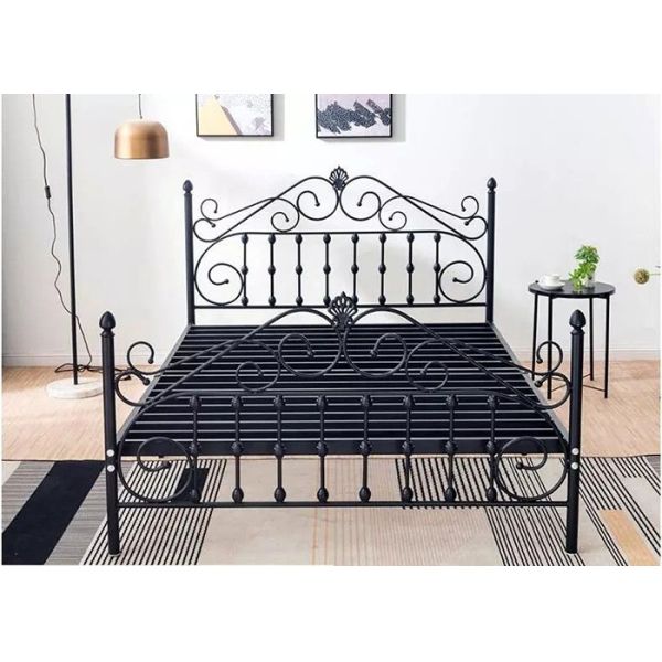 Home Customizable 1.5mm ODM Metal Double Bed