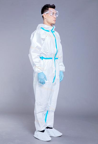 ISO PP SF 65g White Disposable Coveralls With Hood