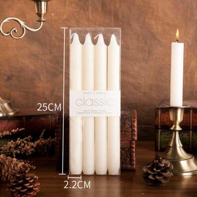 European Colored Long-Rod Candle Holiday Decoration Power Failure Emergency Classic Long Lasting Burning Thin Taper