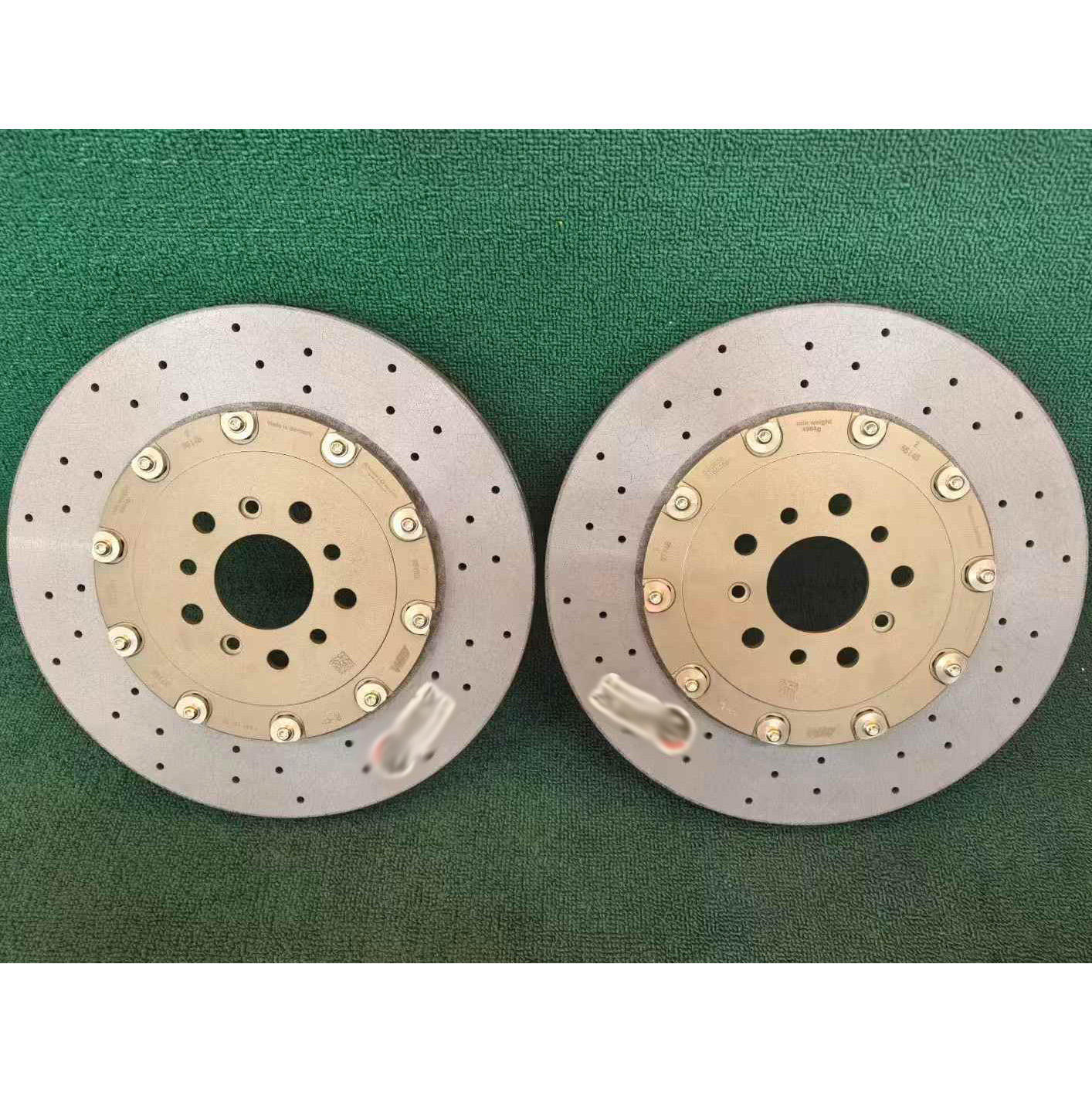 All New Carbon Ceramic Brake Disc Rotors For Audi A6 C7 C8 Replacement For OEM Iron Disc Lightweight High Heat Dissipation High-Performance Drilled & Slotted Brake Disc