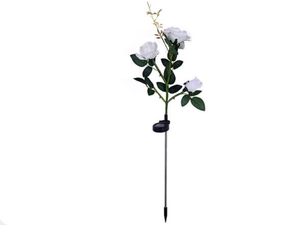 Solar three heads rose lights Ground decoration lawn lamp