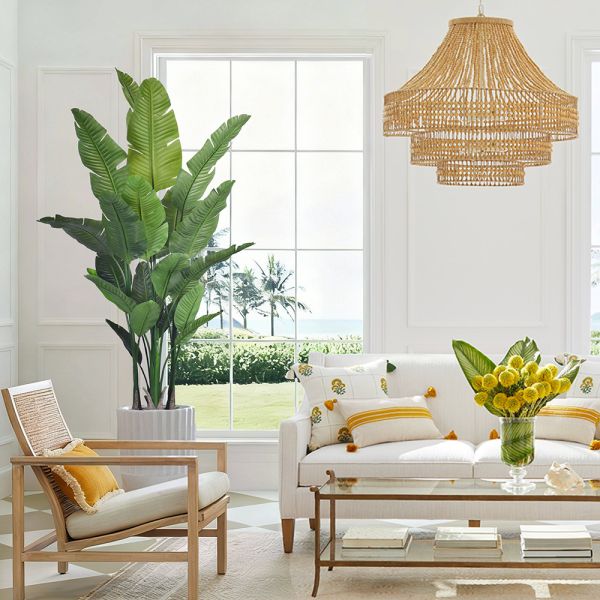 Bulk Buy Artificial Plants Realistic Traveler Palm Tree Indoor Plants Artificial Banana Palm for  Living Room Decor