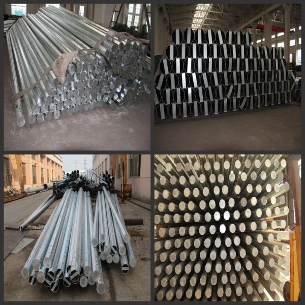 10m - 200 Dan fuerza de producción ligera galvanizada Togo del 12m - de 200 Dan poste alta