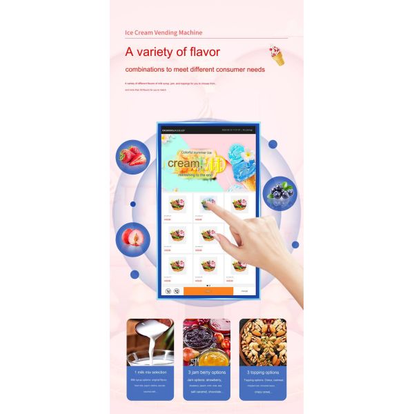 220V Self-Service Vending Machine Smart Ice Cream Maker from Manufacturing Plant