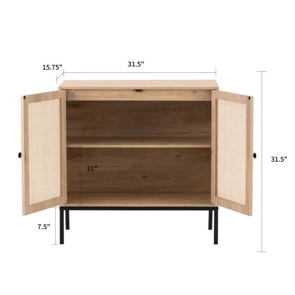 Decorative MDF Slat Wood Cabinet Sideboard Kitchen Apartment