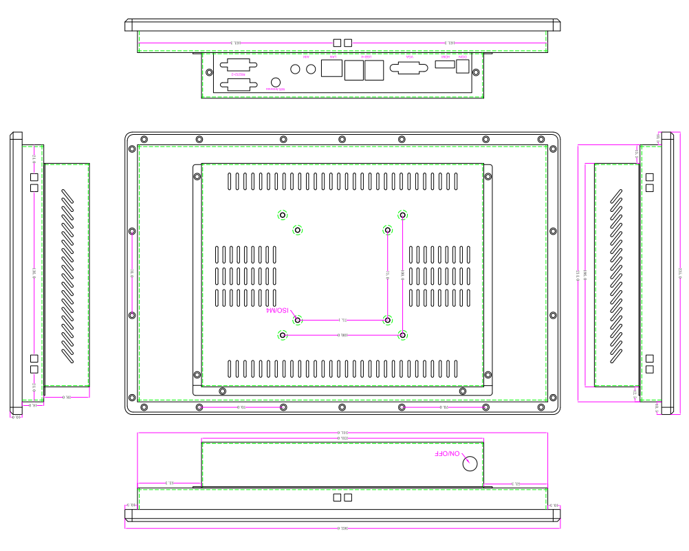 1024*768 10,4 медленно двигают Fanless киоск ПК панели PCAP с NFC