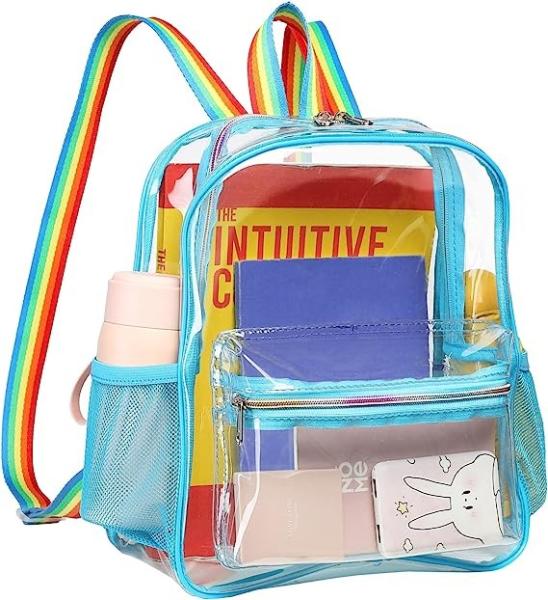 Clear Backpack Heavy Duty - Large Clear Backpacks For School PVC Transparent Bookbag For Students Work Stadium Travel