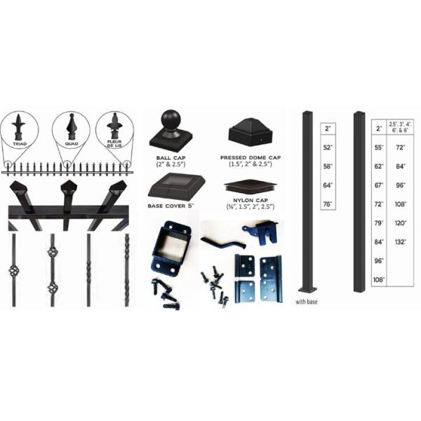 Загородка металлического стержня загородки 65*65mm полного гальванизирования трубчатая стальная