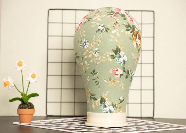 Green Floral Color 9.45 inch height Wig Making Head / Wig Dome Head