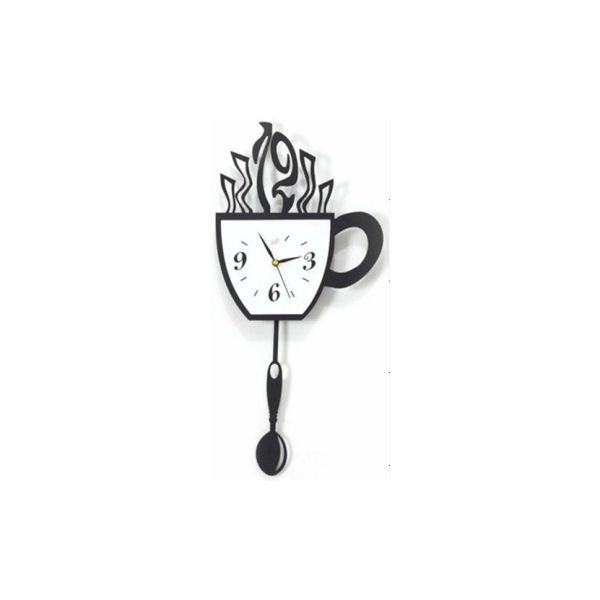 Acrylic Cover Wrought Iron Wall Clocks CK034 53 * 26 * 3cm