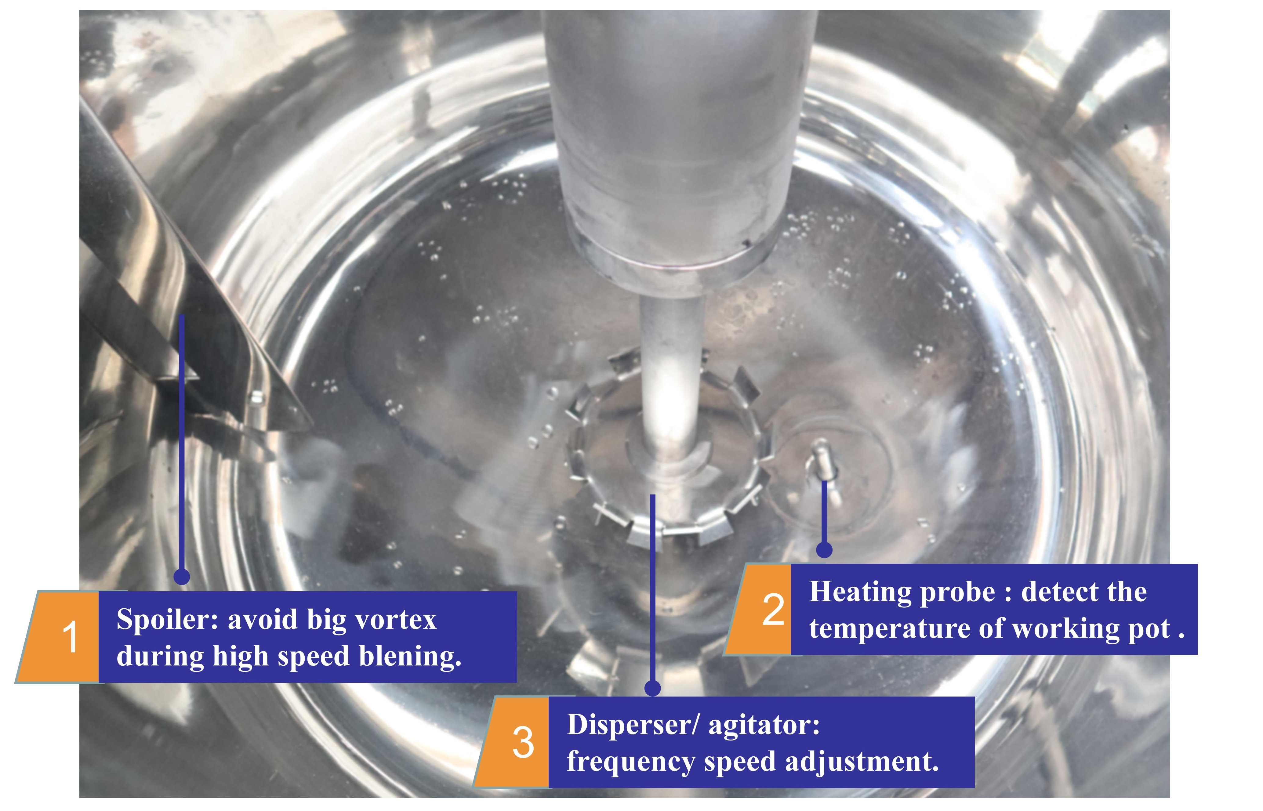 Homogeneous Vacuum Emulsifying Machine Hydraulic Lifting Cosmetic Cream Mixer