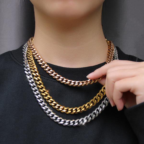 Premium Stainless Steel Cuban Chain - Six-Sided Grinding Finish