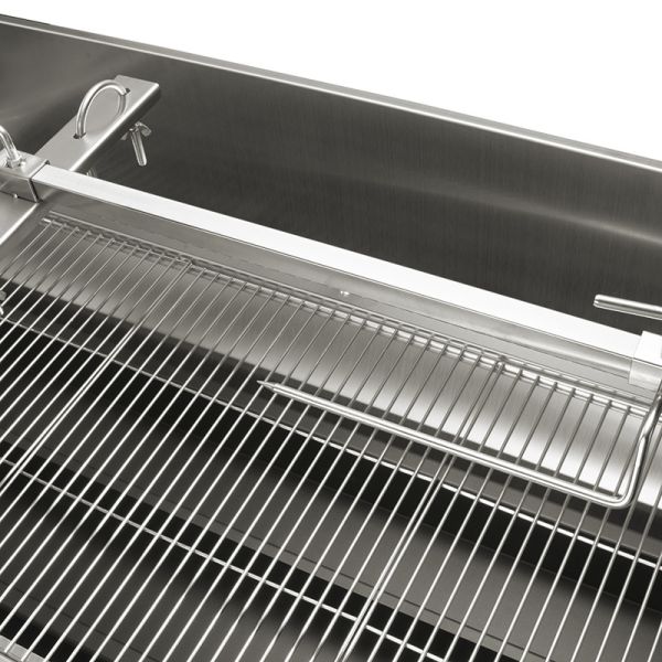 Регулируемая высота Ротиссирная гриль Машина из нержавеющей стали Тостер для открытого барбекю