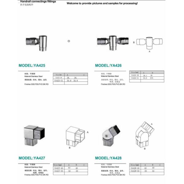 Hot Selling Stainless Steel T Shape 3 Way Connector 90 Degree Tube Elbow for Balustrades&Handrails Stair Railings