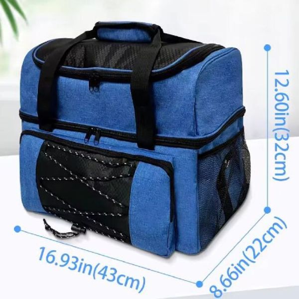 Customized Sports Bowling Tote Bag Bowling Extra Accessories Two Balls Tote Bag With Padded Ball Holder