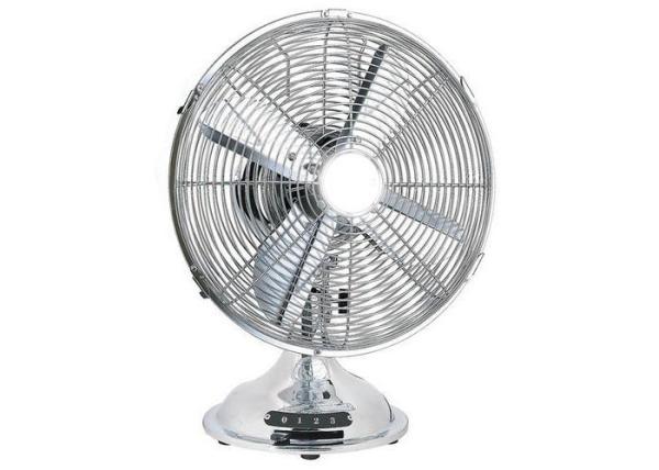 300mm Retro Table Fan Three Speed With Push Bottom / Metal Tabletop Fan