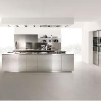 Armoire de cuisine en acier inoxydable 304 avec armoire de cuisine personnalisée intelligente pour villa