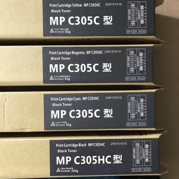 Ricoh Toner Cartridges MP C305SPF CMYK  for Ricoh MP C305SPF C306ZSP With Chip