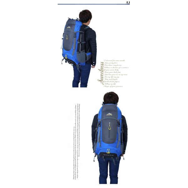 45L Lightweight Hiking Backpack  Packable Trekking Backpack Waterproof AZO Free