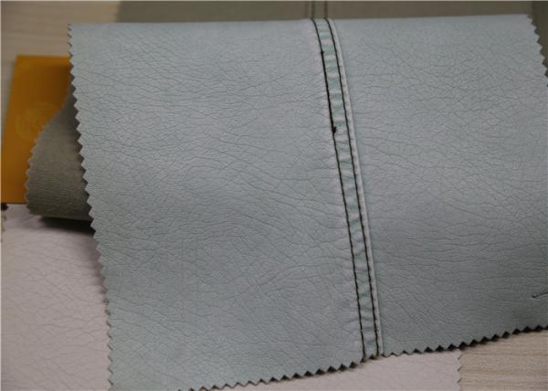 Washed PU Polyurethane Leather , Faux Leather Fabric No Fading For Jacket