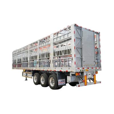 Aluminium Trailer Livestock Carrier Truck Trailer Cattle Fence Semi-Trailer Livestock