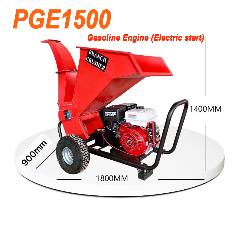 Дом 15HP используя двигатель дизеля резца ветви шредера деревянной щепки небольшой