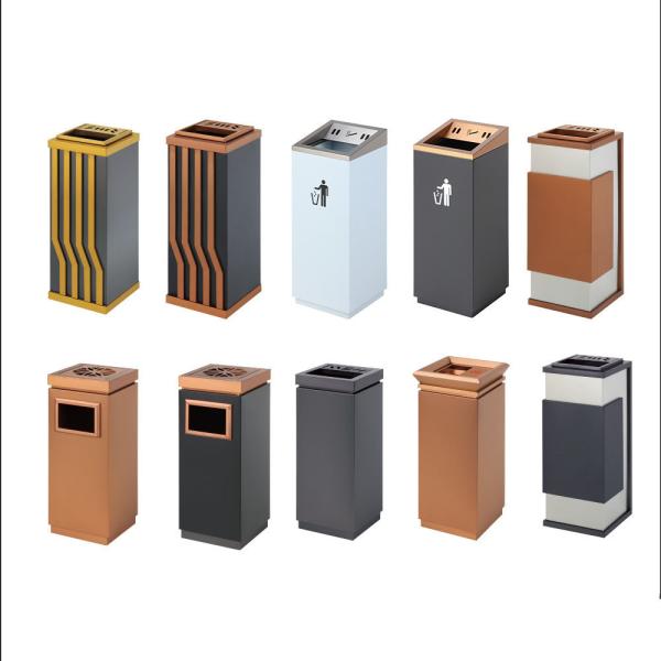 2024 the New Listed Lobby Bin Office High-grade Classical Royal Seat Ash Bucket Waste Bin Stainless Steel Hotel Trash Can