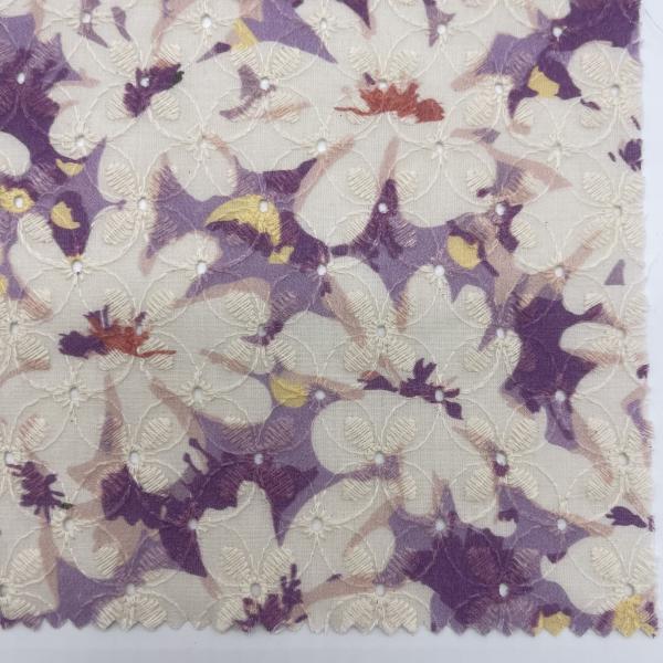 Printed Garment Cotton Embroidery Fabric Material Colors M04-LK010
