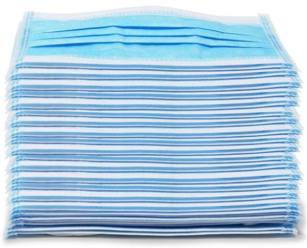 Adult Disposable Non Woven Face Mask / Disposable Surgical Masks Blue Color