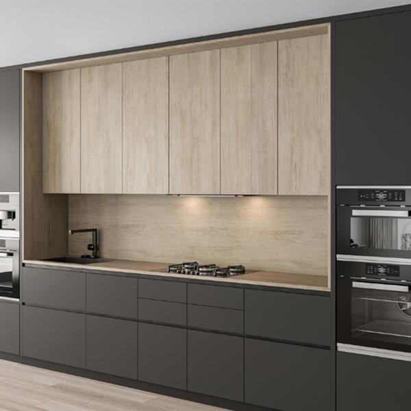 Armários de cozinha de madeira modulares modernos europeus prontos para montar