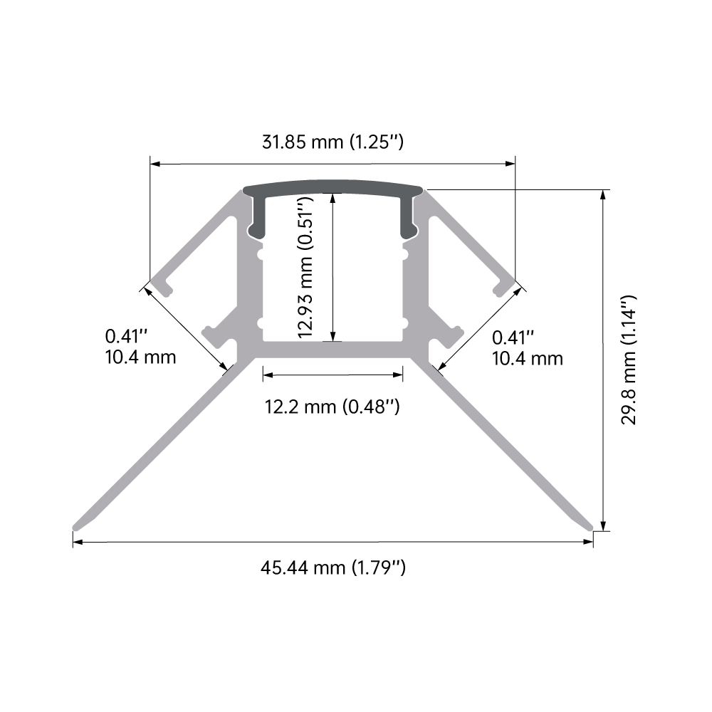 6061-T6 Aluminum Alloy LED Plasterboard Profile with Integrated Diffuser and Sandblasting Oxidation for Uniform Lighting