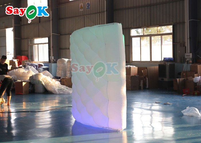 Новая привлекательная Led надувная стена надувная светодиодная белая фото стенка для мероприятия