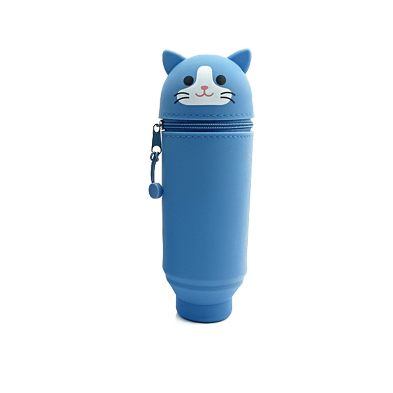 Factory Direct Cartoon Silicone Telescopic Pen Holder, Portable Backpack Storage Box for Bulk Supply & Customization