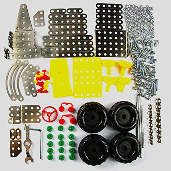 Assembly STEM Metal Building Blocks Educational Toys Trains For Kids 353 Pcs