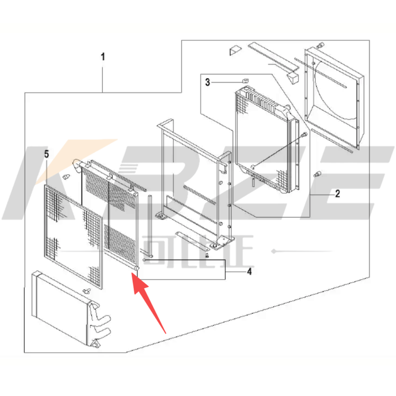 KBZE SANY B220201000021 KATO ME440392 HYDRAULIC OIL COOLER FOR SY215-8 HD820-1 HD820-3